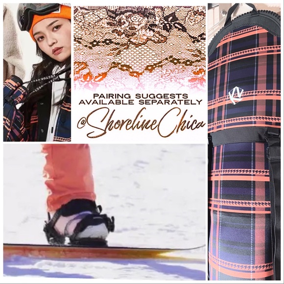 new! waterproof snowboard carrying coverlet B&W Lattice or Fire Plaid neoprene - Picture 9 of 16